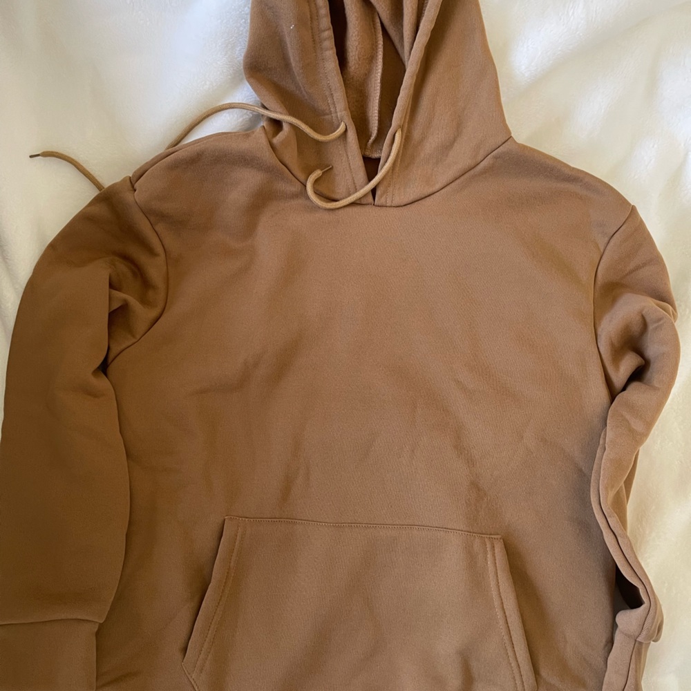 Drawstring Hoodie Brown